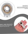 Four Pack Spherical Rod End Bearings With Female Thread For Pneumatic Equipment And Machinery Low Noise High Strength Copper Race And Hardened Steel Ball Durable For Power Tools Packaging Food Machinery Printing, female rod end bearing in hand