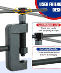 Closeup of 13 Piece Chain Breaker Tool Kit For Motorcycles, ATVs, And Bicycles focus on comfortable grip handle and nonslip design.