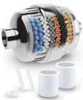 High Output Shower Head Filter For Hard Water With 15 Stage Filtration Boosts pH Levels And ORP Removes Chlorine And Heavy Metals