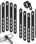 Silicone Cable Ties 10 Pack Cord Organizer With Secure Lock Buckle Durable Reusable Wire Management Strap For Travel And Home