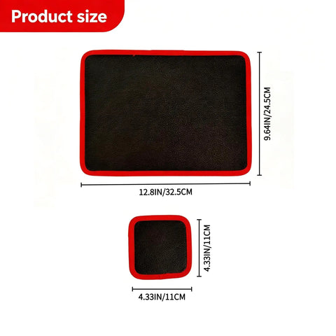 Dual Magnetic Tool Mats Set For Mechanics And DIYers Heavy Duty Magnetic Trays To Hold Screws Nuts Bolts And Small Metal Parts Non Slip Flexible Work Surface For Car Repair And Workshop, sizes 12.8x9.64 and 4.33x4.33 in PVC