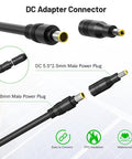 MC4 To DC8mm Adapter Cable, 6Ft Solar Connector To 5.5mmx2.5mm Male Converter For Portable Power Stations And Solar Generators, shown in detail