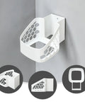 Wall Mount Bracket For Xfinity Comcast Xb8 Router Wifi in white, features honeycomb design for airflow, securely holds router.