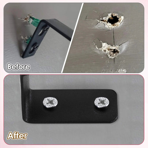 Wood Screw Hole Repair Kit Ten Pack For Stripped Holes In Wood Doors And Furniture Quick Fix For Stripped Threads Fits Screws From 2 To 16 Red Great Value - Before and After Repair Example