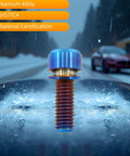 Professional Grade Titanium Hex Head Bolts M6 X 18 mm With Flat Washers In Sharp Burnt Blue Anodized Finish For Badass Bicycle And Motorcycle Gear Including Matching Hardware Kits For Quick Installation On Daily Riders