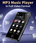 Kids Bluetooth MP3 Player With 80GB Memory, Portable HiFi Sound displaying menu icons against a cosmic backdrop.