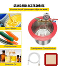 Professional 1.5 Gallon Vacuum Degassing Chamber With Heavy Duty Copper Pump for bubble free resin casting, showing standard accessories.