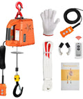 3 In 1 Electric Hoist Winch 2200 Lbs Capacity With Manual, Wired Remote And Wireless Remote Control components displayed