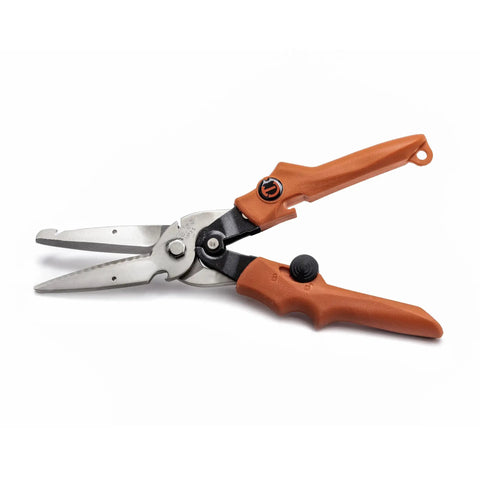 All In One Max Cut Snip With 3 Inch Blade And Built In Twine Cutter Wire Cutter Bottle Opener displayed on white background