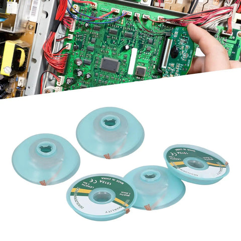 Pro Grade Solder Wick Desoldering Braid 5 Pieces 1.5mm by 1.5m alloy copper tool for PCB repair and electronics lab use