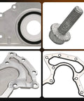Beefed-Up Rear Main Seal Cover And Gasket Bolts Kit For GM LS V8 Engines 4.8L 5.3L 5.7L 6.0L 6.2L 1997 To 2013 Replace 12639250 12633579 635-518 Fits Chevy GMC And Cadillac, aluminum cover and bolts