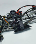 Gold Rush V2 Carbon Fiber LCG Chassis Kit For Axial SCX10 II Capra 1.9 UTB And Other DIY One Tenth RC Crawlers, side view.