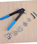 Top Tier 86Pc Heavy Duty Rivet Nut Kit M8 Threaded Rivnuts With Tool For Metal Repair And Electrical Work, The Ultimate Go-To Gear For Your Next Big Project, M8 rivnut tool and metal inserts on wood floor