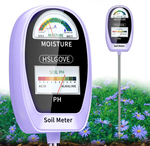 2 In 1 Soil Moisture And PH Tester For Plants, The Easy Garden Meter With Dual Screen For Lawn, Farm, Indoor And Outdoor Use, Nail Your Watering Schedule And Boost Soil Health Like A Pro, Purple