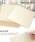 LotFancy basswood sheets, 12-pack, 12x12x1/16 in, natural wood with smooth surface