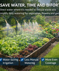 Smart 200 Foot Drip Irrigation Kit With 36 Pro Grade Adjustable Copper Nozzles For Raised Beds Garden Lawn Pots And Greenhouse in use