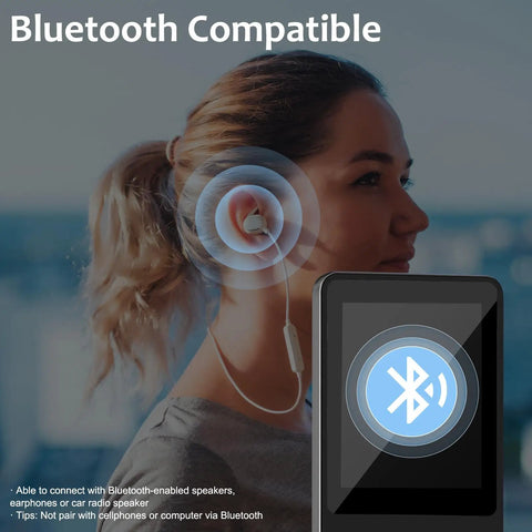 Bluetooth feature of 64GB MP3 Player With Bluetooth Portable HiFi Lossless Music Player With Built In Speaker All In One Media Player