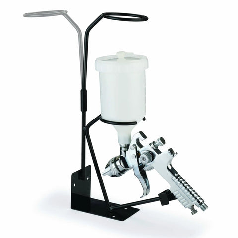 Heavy Duty Gravity Feed Spray Gun Stand With Snap Off Strainer Mount Keeps Your Gear Locked In Paints Straight From The Can Zero Mess Shop Ready Setup