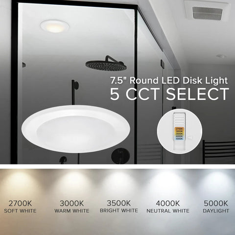 Super Bright 7.5 Inch Led Flush Mount Ceiling Light Round Disk Fixture Delivers 1200 Lumens Dimmable Tunable White Cct Switch Effortless Glow Up For Any Room Solid Performance Clean Vibe