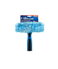 2-in-1 Window Squeegee and Scrubber Tool, 6-Inch Stainless Steel Scrub Squeegee Combo for Home or Pro Use, Rust-Resistant, Streak-Free Glass Cleaning, No-Fuss Wash and Dry, front view