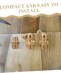 Copper Oil Nozzle Kit With 9 Pieces Straight And Angled Grease Fittings for Cars and Excavators shown on wooden background