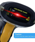 Close-up view of USB Laser Barcode Scanner Wired Handheld Reader For Fast Checkouts And Inventory Plug And Play Setup