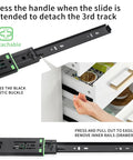 12 Inch Full Extension Drawer Slides With Ball Bearing Rails Side Mount Soft Close Heavy Duty 100 Lb Capacity product demonstration