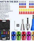 Drill Wire Stripper Twister Tool 2025 Upgraded Wire Stripping And Twisting Connector kit with accessories and wire nuts.
