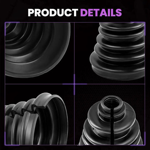 Detail view of Universal CV Axle Boot Repair Kit for 22mm to 28mm shafts, silicone rubber gaiter seal, dustproof and waterproof