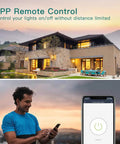 Three Way Smart Light Switch Kit Four Pack, Neutral Wire Required, 2.4GHz WiFi Works With Alexa And Google Home, Remote Control