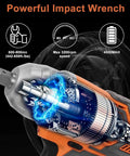 Cordless 1/2-Inch Impact Wrench With 21V Battery, 442 Ft-Lbs Max Torque, 3200 RPM, 4.0Ah Li-Ion shown with inner mechanism