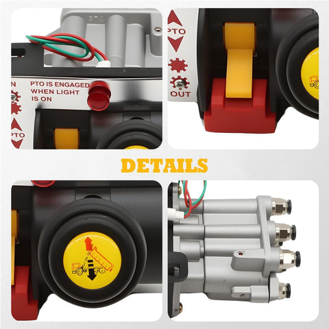 AV-295 Integral PTO Hoist Control Valve Plug And Play For Pneumatic Dump Pumps Easy Fit With Tipper Truck Hydraulic Systems Replacement Valve 328388-79X 329358X K90 WA201X
