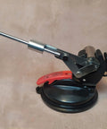 Beefy 45mm Vacuum Suction Base For Reciprocating Machinery And Precision Fixtures With ABS Pad Strong Adhesion On Glass Engraving And Non Porous Surfaces Ideal For Automated Equipment And Vibration Compatible Devices mounted on metal arm
