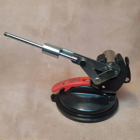 Beefy 45mm Vacuum Suction Base For Reciprocating Machinery And Precision Fixtures With ABS Pad Strong Adhesion On Glass Engraving And Non Porous Surfaces Ideal For Automated Equipment And Vibration Compatible Devices mounted on metal arm