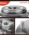 Close-up of Ride Smooth Daily Driver Front Wheel Bearing And Hub Assembly with steel surfaces and mounting features.