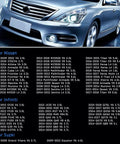 Direct Swap Mass Air Flow Sensor Replacement For 22680-7S00A product compatibility chart for Nissan and Infiniti vehicles.