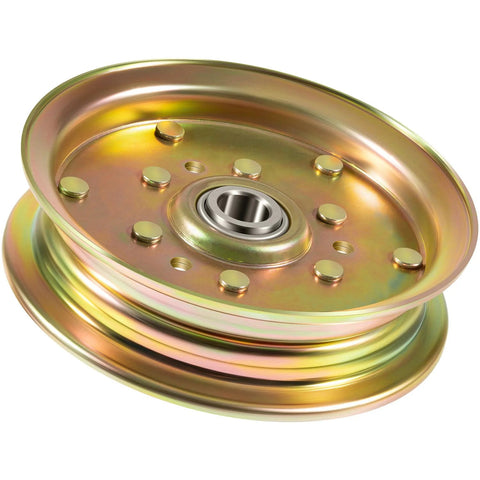 General idler pulley assembly with bearing, gold metallic finish
