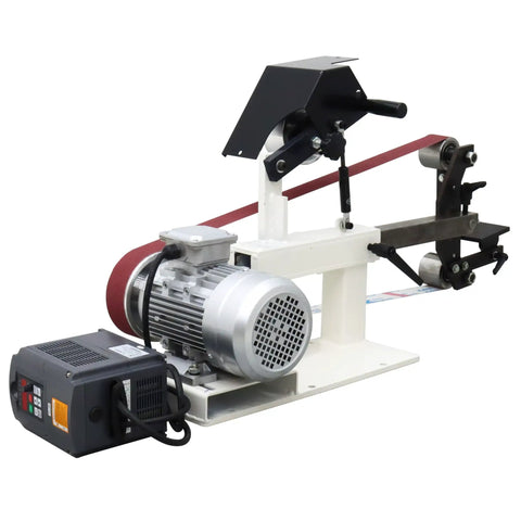 Heavy Duty Belt Sander With Variable Speed Control For Knives And Cutting Tools includes a 1500W motor and attachment for precision sanding.