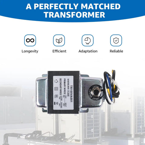 100VA 120V To 24V AC Transformer With Built In Circuit Breaker For Reliable Low Voltage Power For Your Rigs