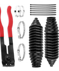 Cut To Fit Silicone Rack And Pinion Boot Kit With Inner Tie Rod Boot Adjustable Diameters From 0.39 To 1.77 Inch Includes Boots Clamp Pliers And Ties