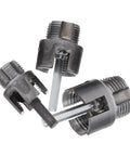 Popetpop 3 Pc Pvc Pipe Threader Set For Electric Drill with three heavy-duty threading attachments for 1-2-inch, 3-4-inch, 1-inch pipes.