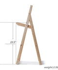 Side view of 33.5-inch pine Adjustable Archery Target Stand For Straw Target Bags Garden Practice