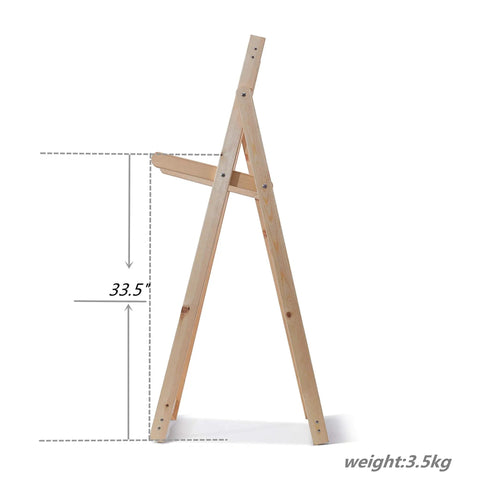 Side view of 33.5-inch pine Adjustable Archery Target Stand For Straw Target Bags Garden Practice