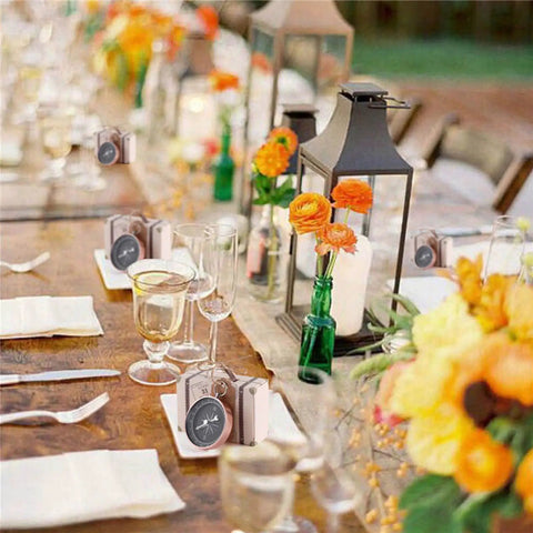 Wedding table with 50 pack candy boxes with compass gift sets for weddings parties valentines day sweets chocolates treats dope
