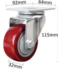 3 Inch Swivel Casters Set Of 4 Heavy Duty Plate Casters With Premium Polyurethane Wheels Load Bearing 2200 Lbs Total