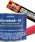 Smooth Exterior Paint Kit With Roller For Roll On Or Spray On Coating DIY Auto Body, Boat Repair, Rust Proofing, Scratch Guard, Weatherproof Sealant, Quart White visible with red roller.