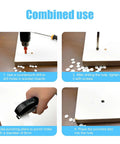 Steps showing 8mm Heavy Duty Hole Punch Tool for paper and card projects with countersunk drill and edge banding capabilities