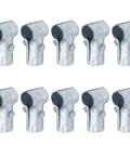 10 Pack End Rail Clamps And Tee Connectors For Half Inch Galvanized Steel Pipe 0.84 Inch OD
