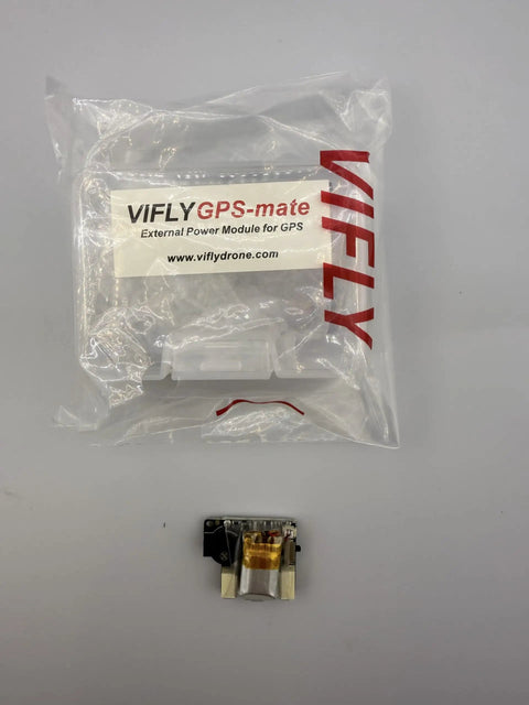 Drone GPS Power Hub That Prevents Overheating With Built In Lost Drone Alarm Buzzer, shown with packaging and compact power unit.