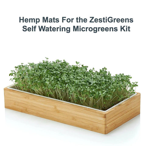 Water Wicking Hemp Mats For Microgreens And Wheatgrass Kit, 13 By 5.5 Inch Size That Fits A Hydroponic Microgreens Tray, Cut To Fit, No Mist.